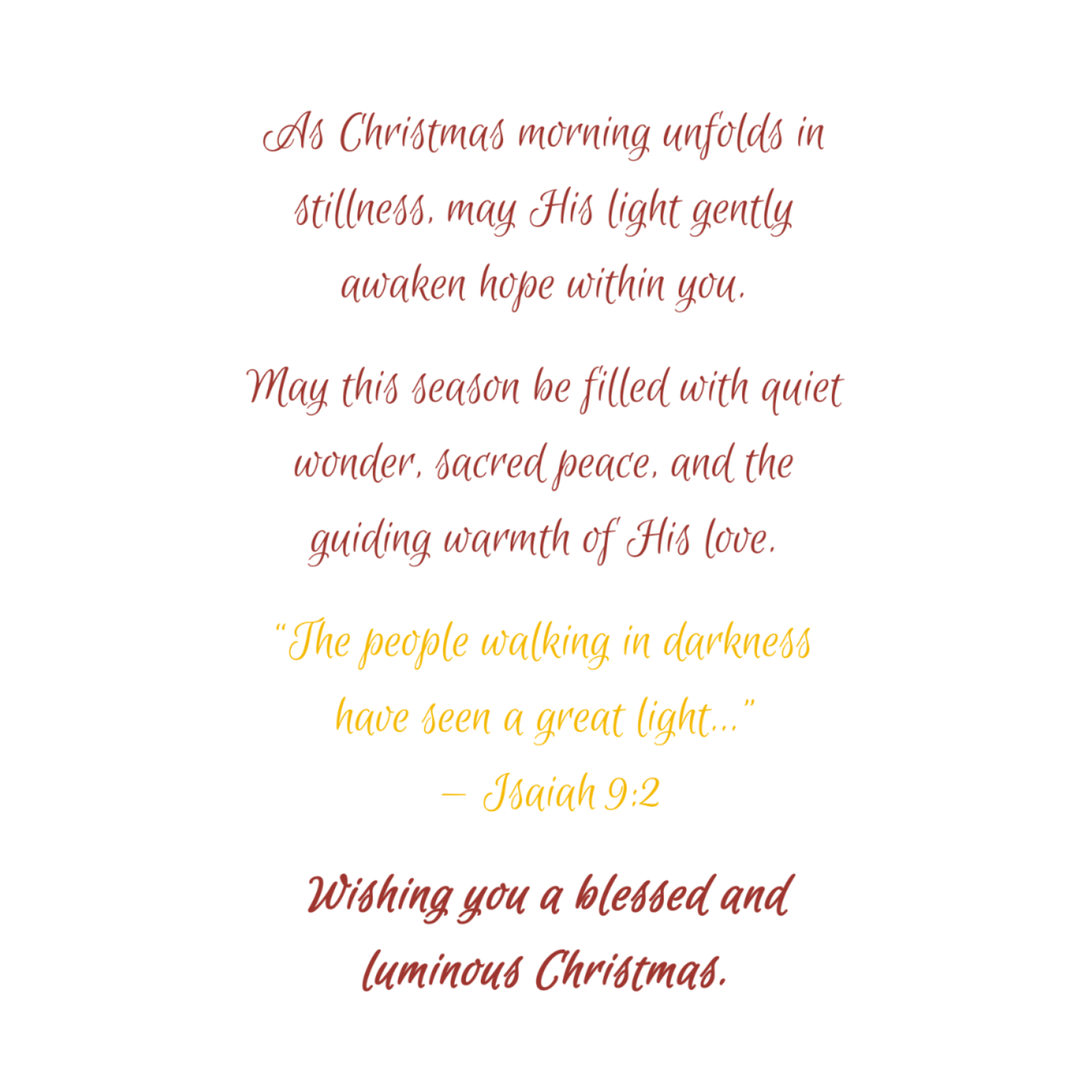 "Love is Hope" - Christmas Card
